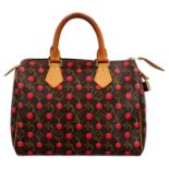 LOUIS VUITTON Henkeltasche "SPEEDY 25 CERISES", Koll.: 2005.