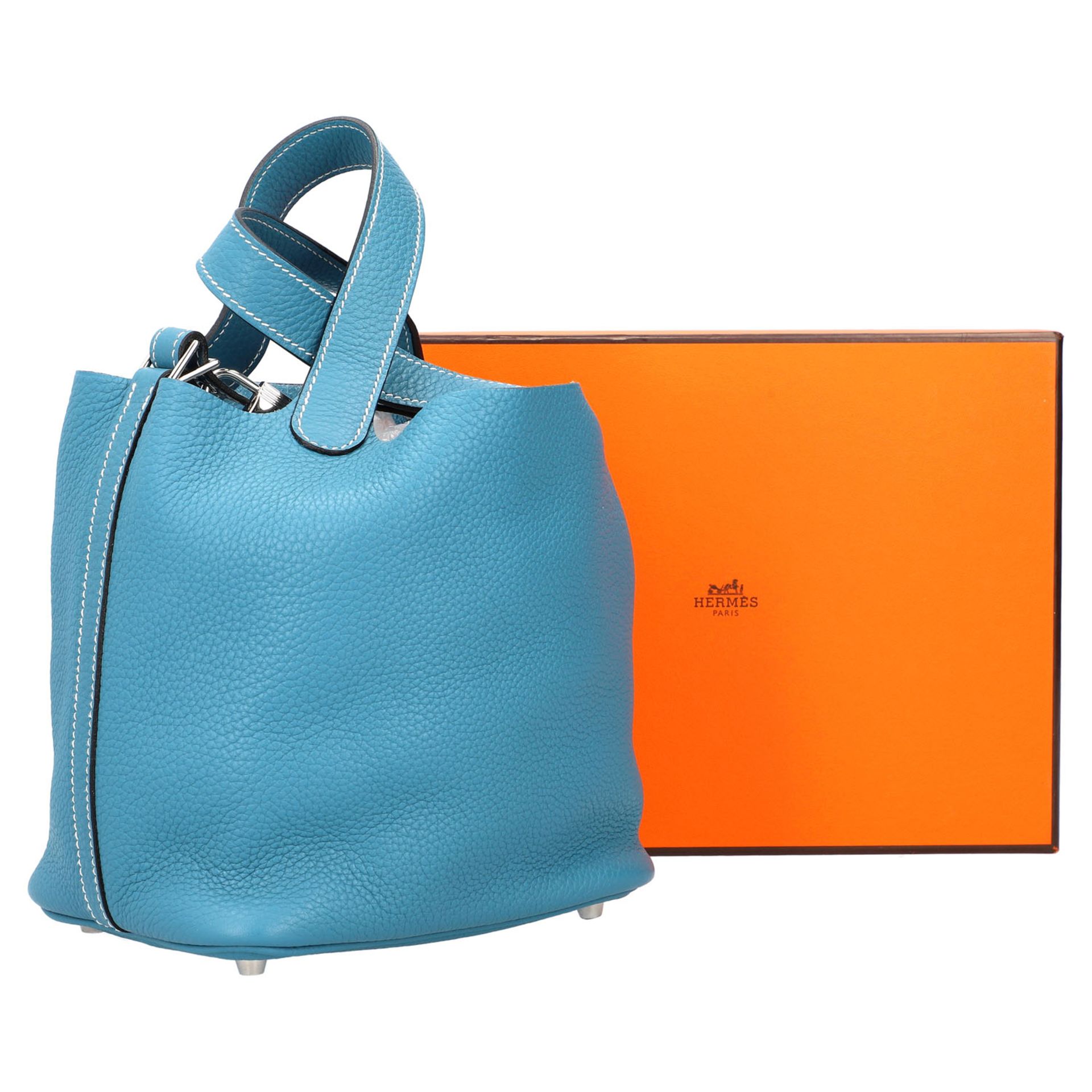 HERMÈS Beuteltasche "SAC PICOTIN LOCK 18". - Image 6 of 8