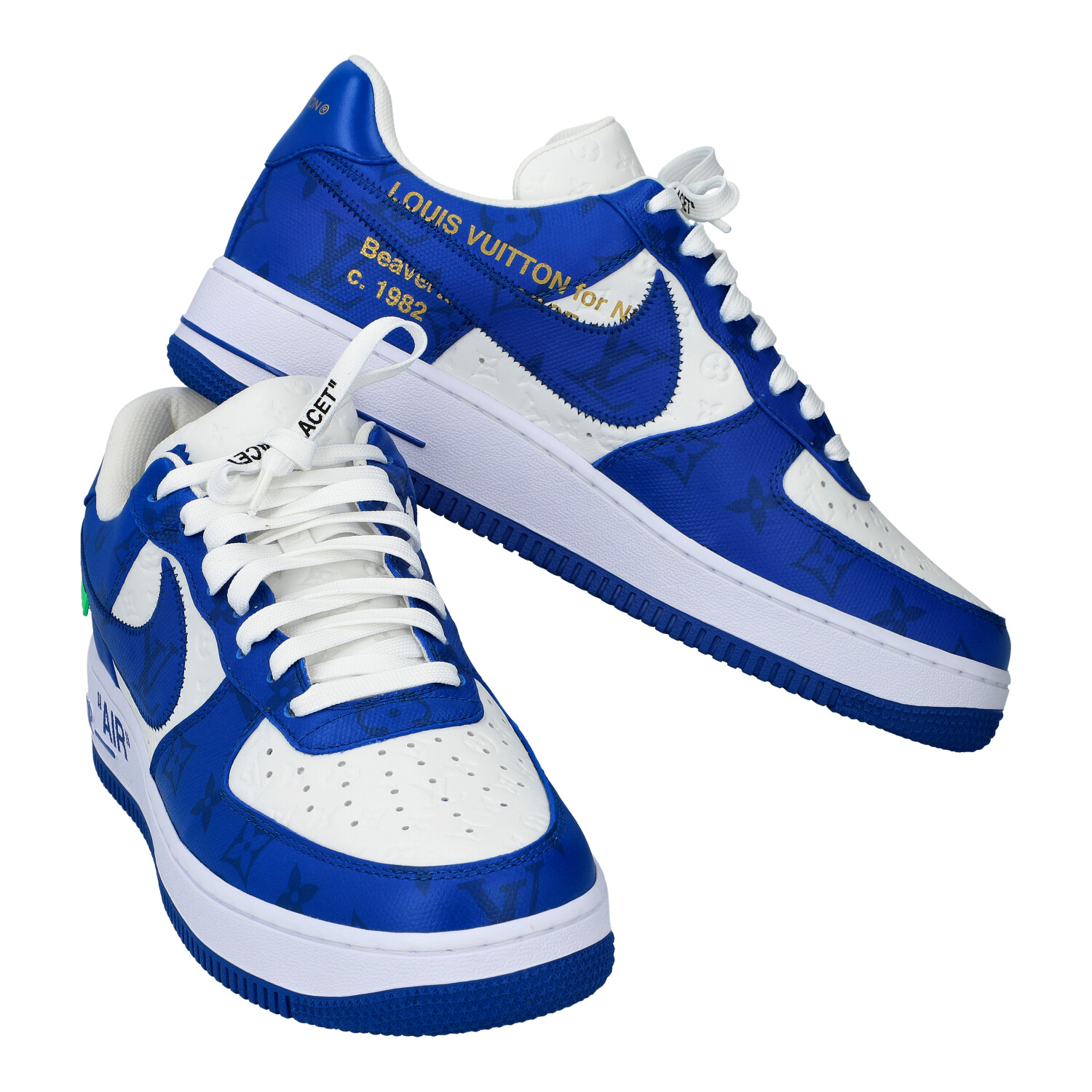 LOUIS VUITTON x NIKE Sneakers "AIR FORCE 1", Gr. 9. - Image 7 of 10