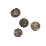 Four Roman Silver Denanus coins of various emperors