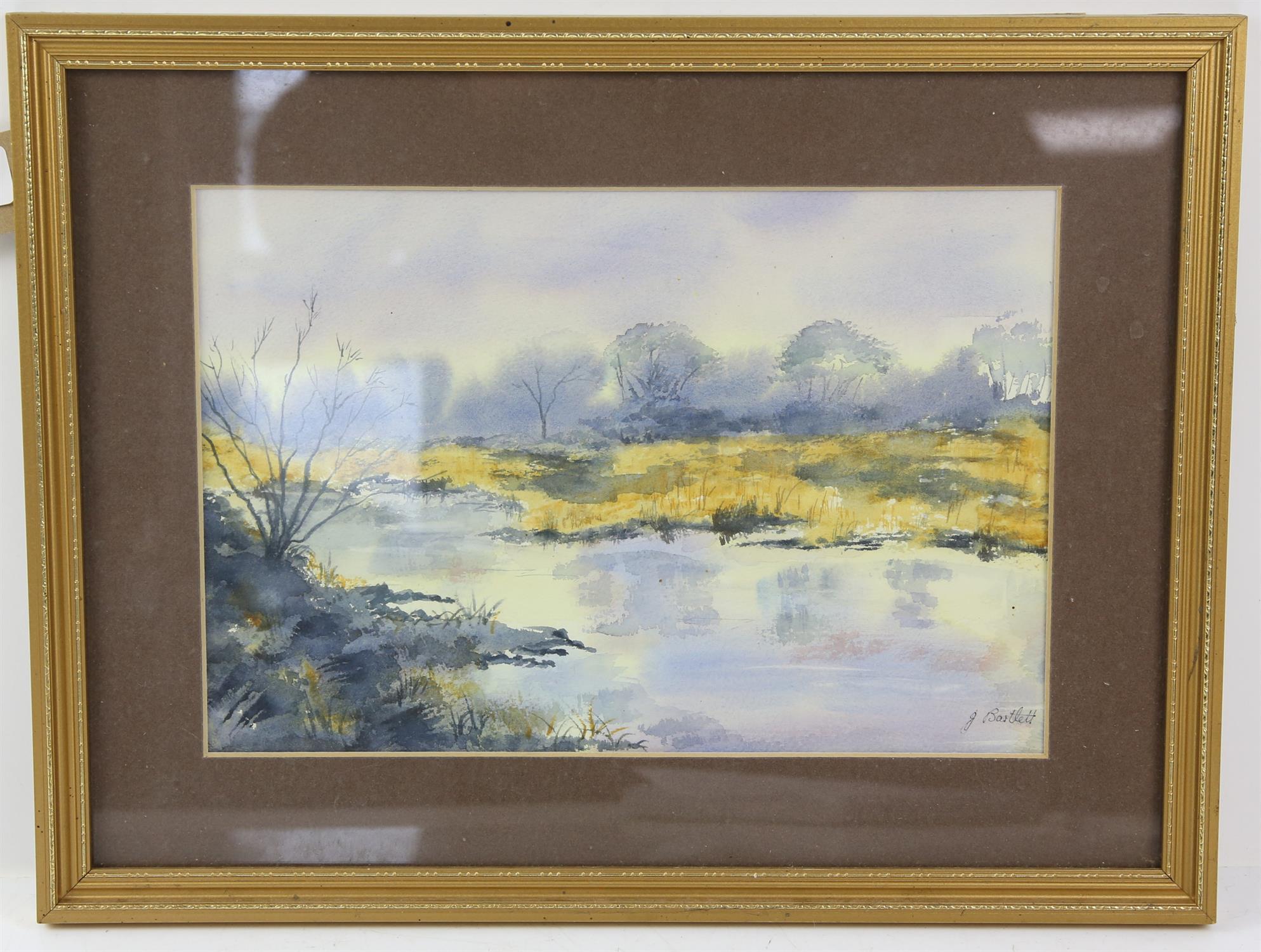 Geoff Bartlett (British), winter landscape. Watercolour. Signed lower right. Framed and glazed.