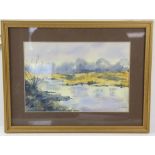 Geoff Bartlett (British), winter landscape. Watercolour. Signed lower right. Framed and glazed.