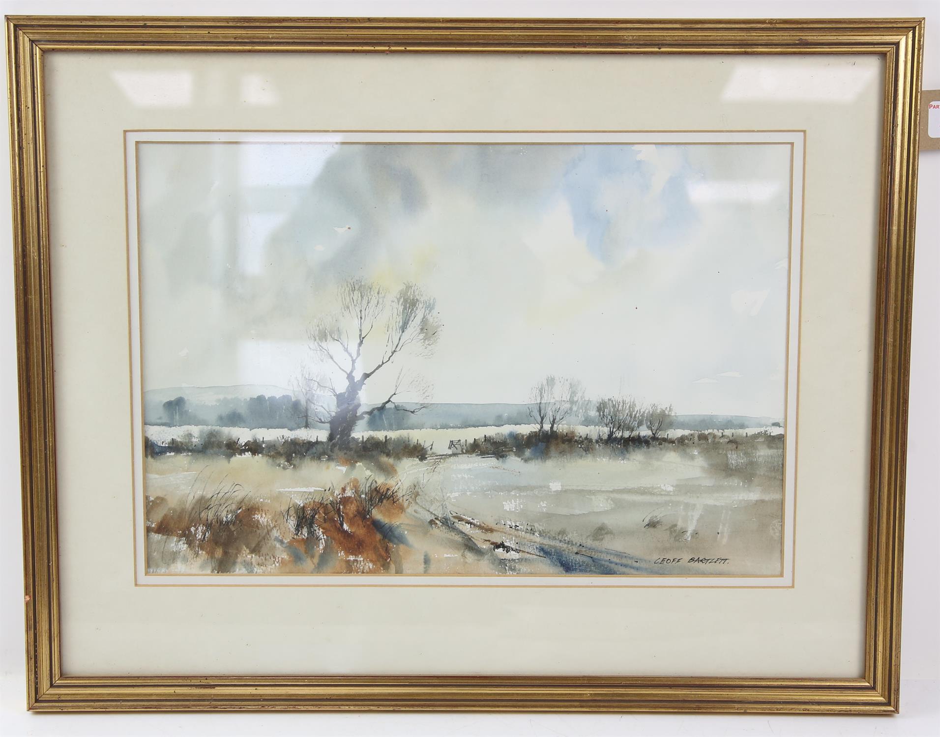 Geoff Bartlett (British), winter landscape. Watercolour. Signed lower right. Framed and glazed. - Image 2 of 2