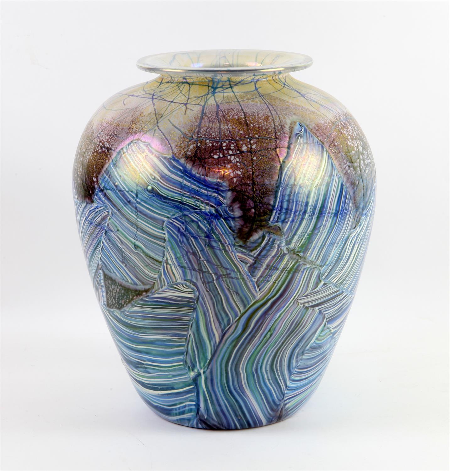 Large Isle of Wight ovoid vase- signed Jonathan Harris to the base, 98, H30cm - Image 2 of 3