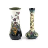 Moorcroft Pottery 'Blackberry Bramble' pattern waisted vase, impressed marks, 21cm high,