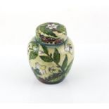 Moorcroft Pottery 'Fruit Garden' pattern ginger jar and cover, impressed mark, 15.5 cm high