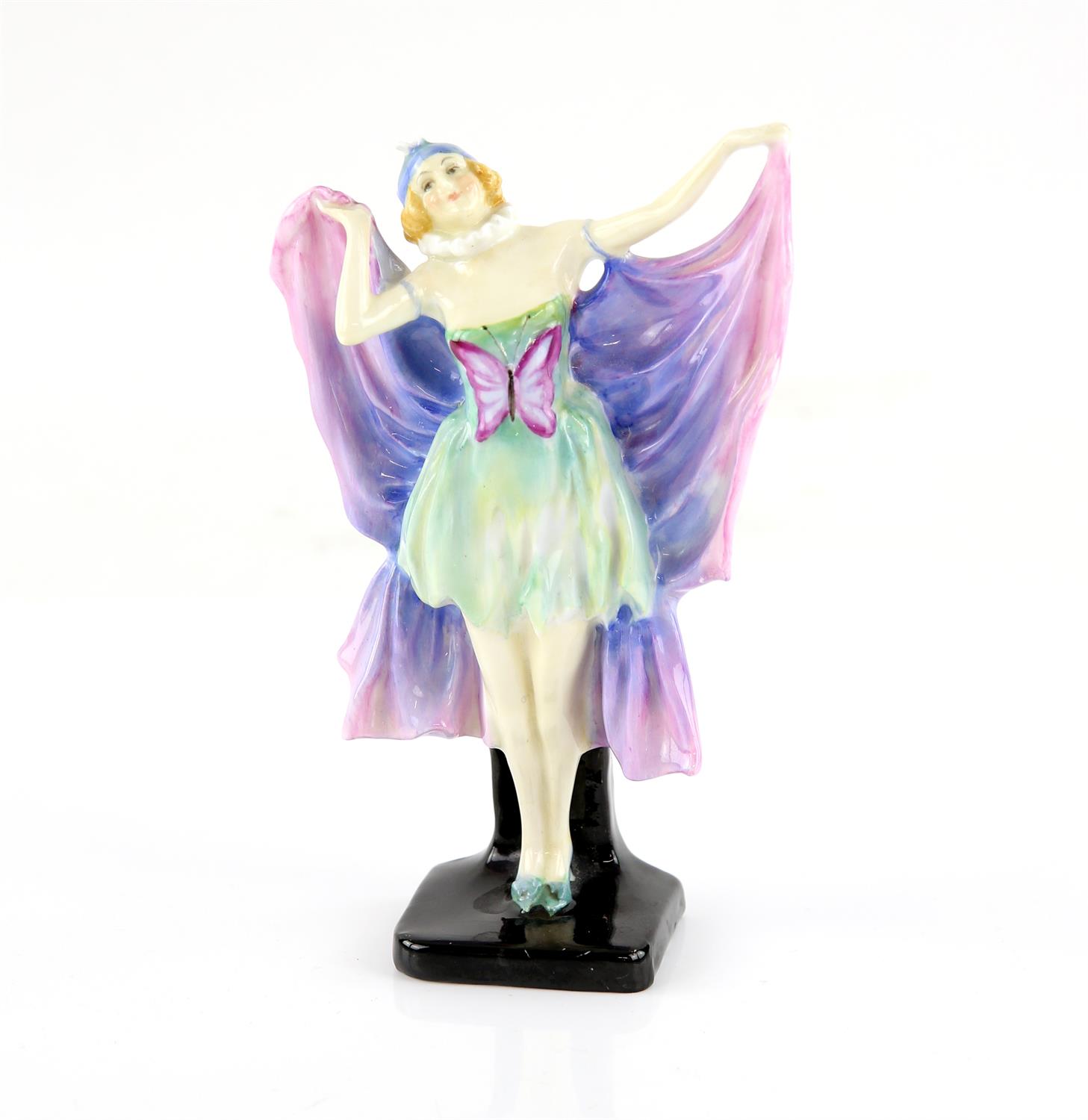 Doulton figurine by Leslie Harradine, issued: 1931 - 1940 ' Butterfly Girl ' ceramic model of a