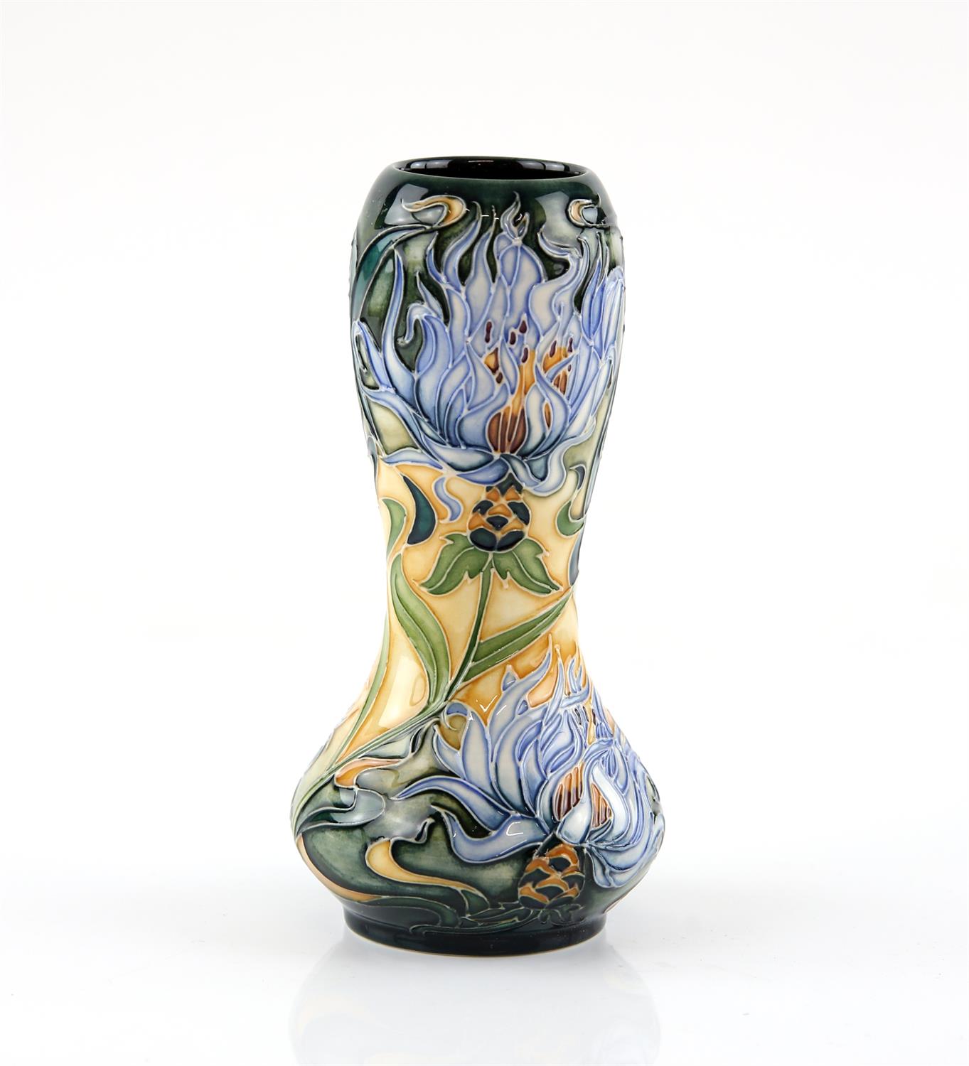 Moorcroft Pottery 'Montana Cornflower' pattern gourd shape vase, limited edition 23/650, - Image 2 of 4