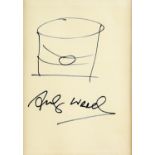 Andy Warhol (American, 1928-1987). Soup Can Sketch in black ink, signed by the artist.