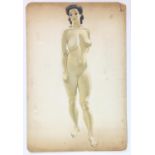 Joe Stefanelli (American, 1921-2017), female nude study. Watercolour. 76 x 51cm. Provenance: from