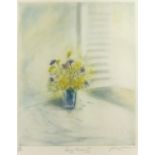 Limited-edition signed lithograph, 'Spring Flowers II'. Signed indistinctly ('Peter G...'), titled,