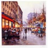 Henderson Cisz (b. 1960), 'Flower Stall, Paris'. Limited-edition print. Signed, titled and numbered