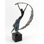 Jennine Parker (b. 1971), 'Moonlight'. Bronze sculpture, edition 186/195. 48 x 30cm.