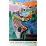 Exhibition poster for 'David Hockney: A Retrospective, Metropolitan Museum of New York,