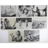 James Bond Dr. No (1962) Set of 8 Black and White Front of house cards, 10 x 8 inches (8).