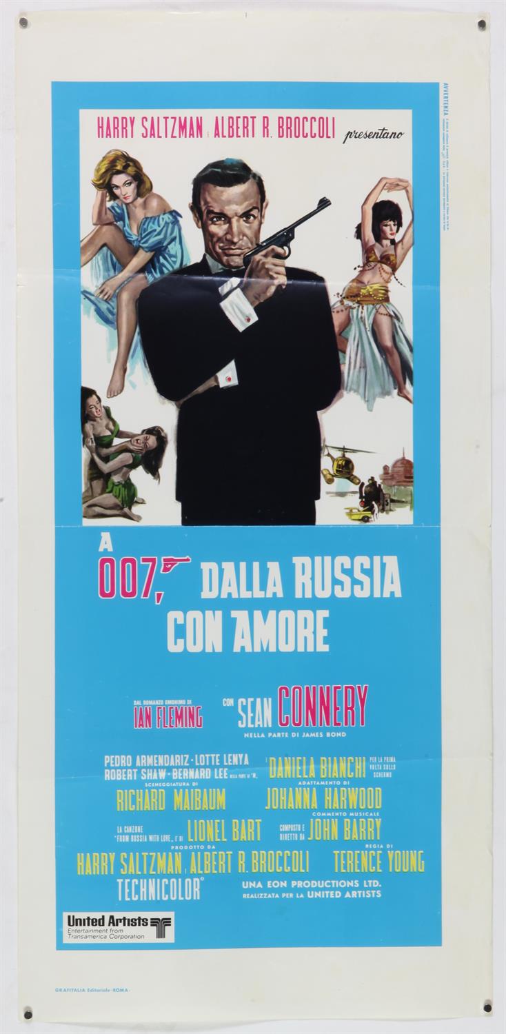 James Bond From Russia With Love (R-1970's) Italian Locandina film poster, starring Sean Connery,
