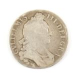 William III coin, silver crown 1696