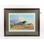 After Robert Taylor (twentieth century), 'Eagle Squadron Scramble'. Print. Signed in pencil to