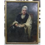 Twentieth-century English School, portrait of Sara Stanley. Oil on canvas. Framed.