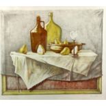 Framed modern prints, to include: still life, indistinctly signed to margin (46 x 54cm),