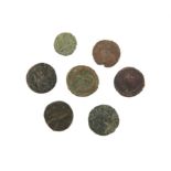 Selection of 8 Roman coins of varied emperors