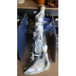 Five Lladro figure to include, New Shepherdess No.4576, Girl with lamb, No. 4584, (5)