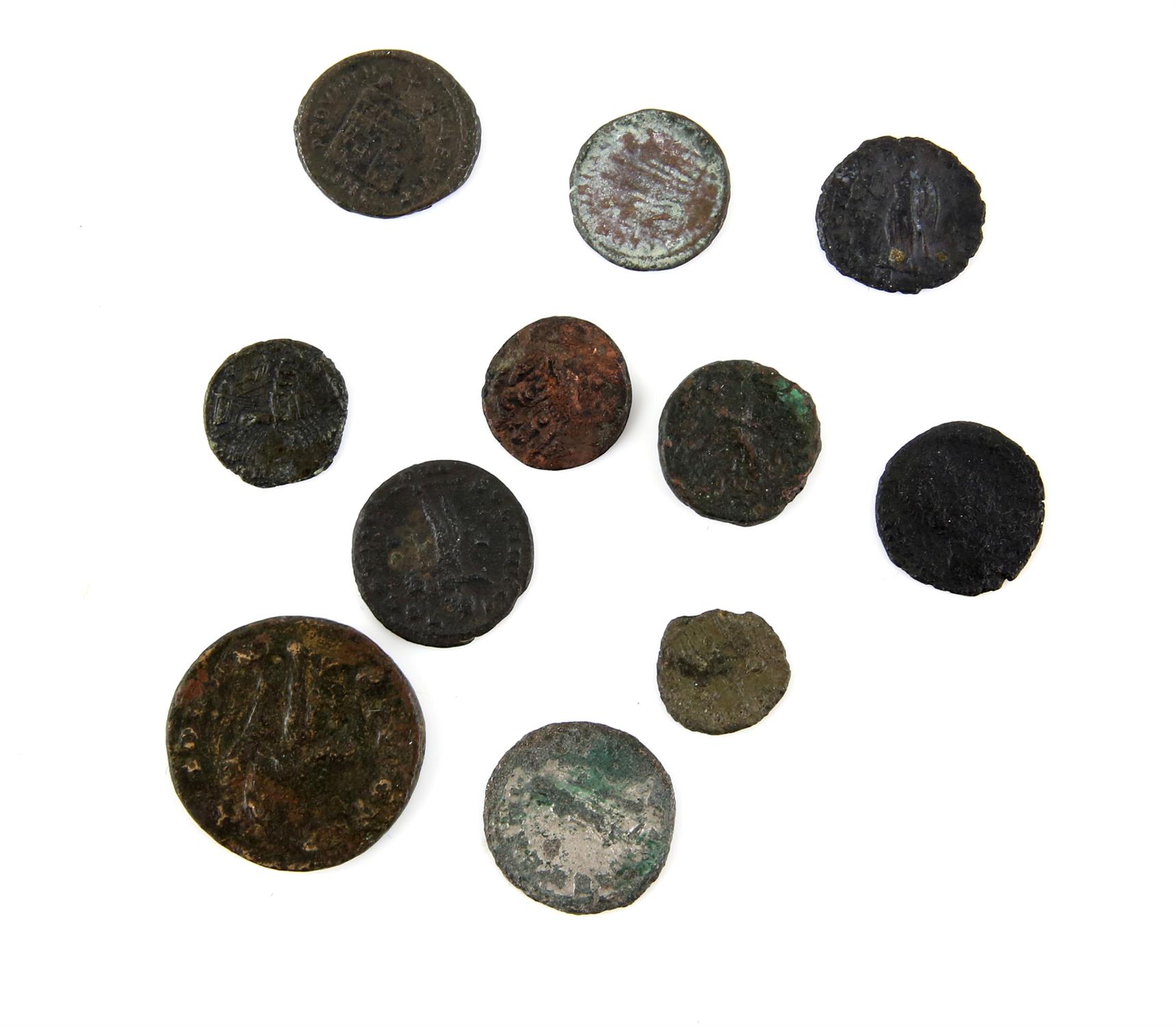 Selection of 11 Roman coins