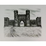 David Gentleman RDI (British, b.1930). 'Sham Castle', limited edition lithograph from the 1975 Bath