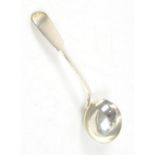 19th Century fiddle pattern sauce ladle London 1858