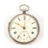 Gentleman's Victorian silver pocket watch Birmingham 1893