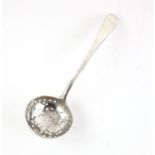 George III provincial Newcastle silver sifter ladle circa 1800