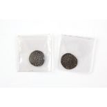 Two short cross hammered coins, King John penny and Richard I penny