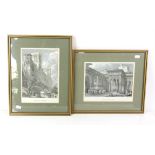 Six engravings by various artists after David Roberts (British, 1796-1854), mainly architectural