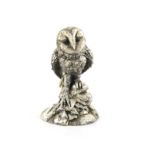 Sterling silver filled model of a barn owl by country artists
