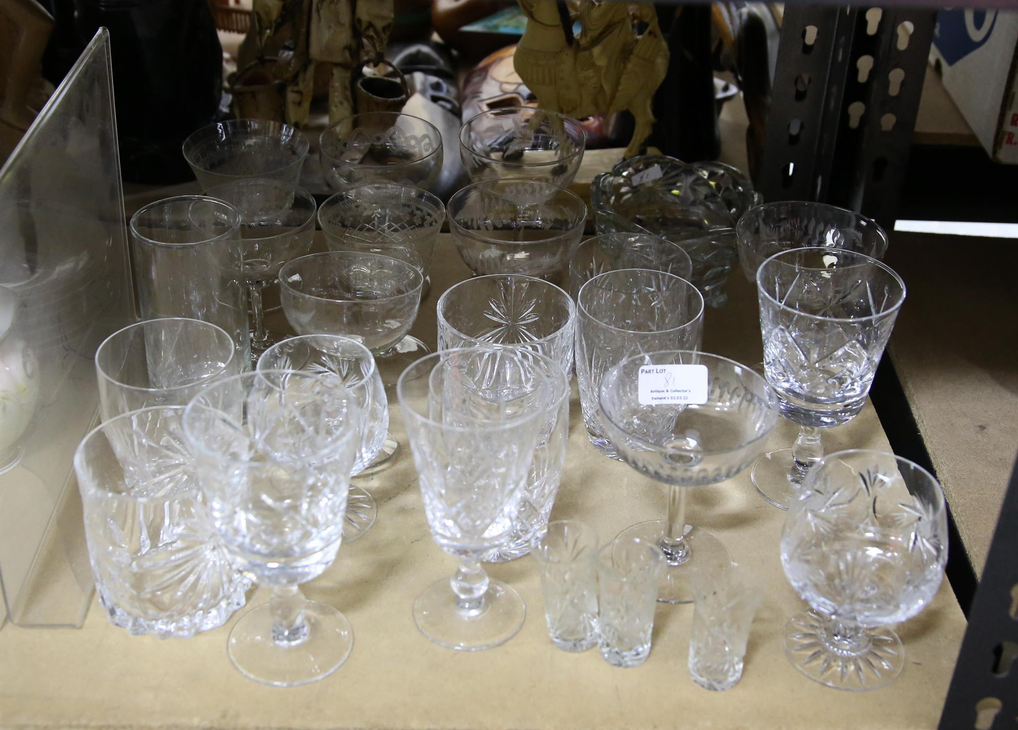 Various drinking glasses and other glassware Purchased for the production of the second series of