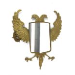 French wall mirror in the form of a two-headed eagle, height: 60cm approx.