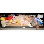 Large collection of soft toys and dolls, including a Mickey Mouse, Harry Heathrow and others