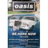Oasis Be Here Now (1997) LP promo poster for the iconic Creation Records Britpop album,