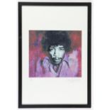 Amended Description: Jimi Hendrix - Artwork by Gerard Mankowitz, artist proof, signed in pencil,