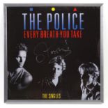 Sting- Hand signed framed LP vinyl, The Police 'Every breath you take' signed by Sting',