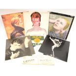 David Bowie – Six early press vinyl LPs + a 7”, included is an orange label Aladdin Sane in the