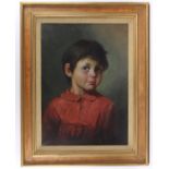 Giovanni Bragolin (Italian, 1911-1981). 'Crying Boy'. Oil on canvas. Signed upper right. Framed.