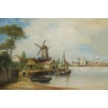 P. Joffie, 'View of Long Island'. Oil on canvas. Signed lower left. Framed. Image size 51 x 76.5cm.