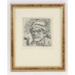 AMENDED ESTIMATE Llewellyn Petley-Jones (1908-1986). Self portrait. Etching. Signed lower right.
