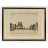 Henry George Rushbury (1889-1968), Notre-Dame, Paris. Etching. Signed in pencil to margin.