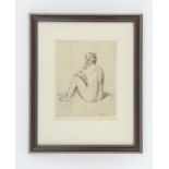 AMENDED ESTIMATE Llewellyn Petley-Jones (1908-1986). Portrait of a Seated Nude. Etching 1974.