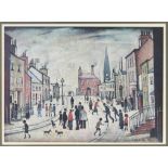 After Laurence Stephen Lowry (British, 1887-1976), Hawker's Cart. Print. Framed and glazed.
