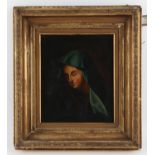 Nineteenth-century European School, portrait of a nun. Oil on panel. Framed. Image size 28.5 x 23cm.