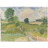 G S Wylde (British 1903-1972), Summer landscape, signed, oil on canvas, 54 x 74cm,