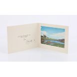Queen Elizabeth, The Queen Mother. Christmas greetings card from 1967 signed by Queen Elizabeth,